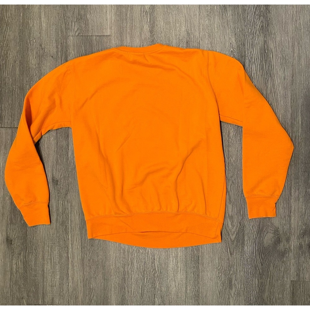 Crooks‎ & Castles Mens Orange Graphic Logo Crewneck Sweatshirt Size Medium - Picture 5 of 6